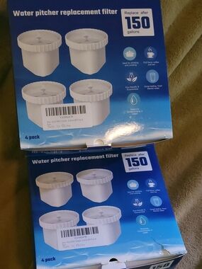 Water Pitcher Replacement Filters - White (2-4 Packs)